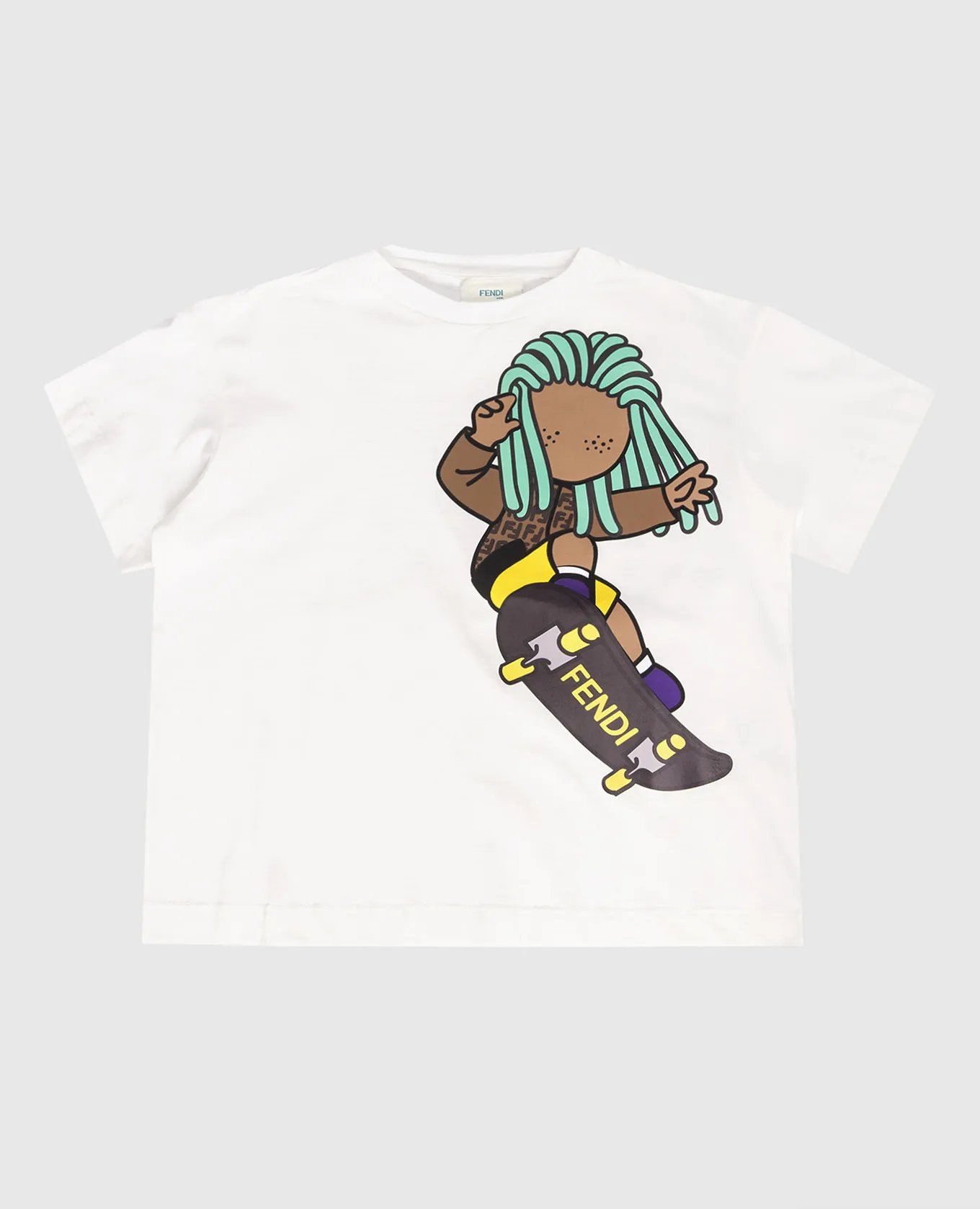 Fendi T-shirt bianca per bambini con stampa JMI3847AJ812