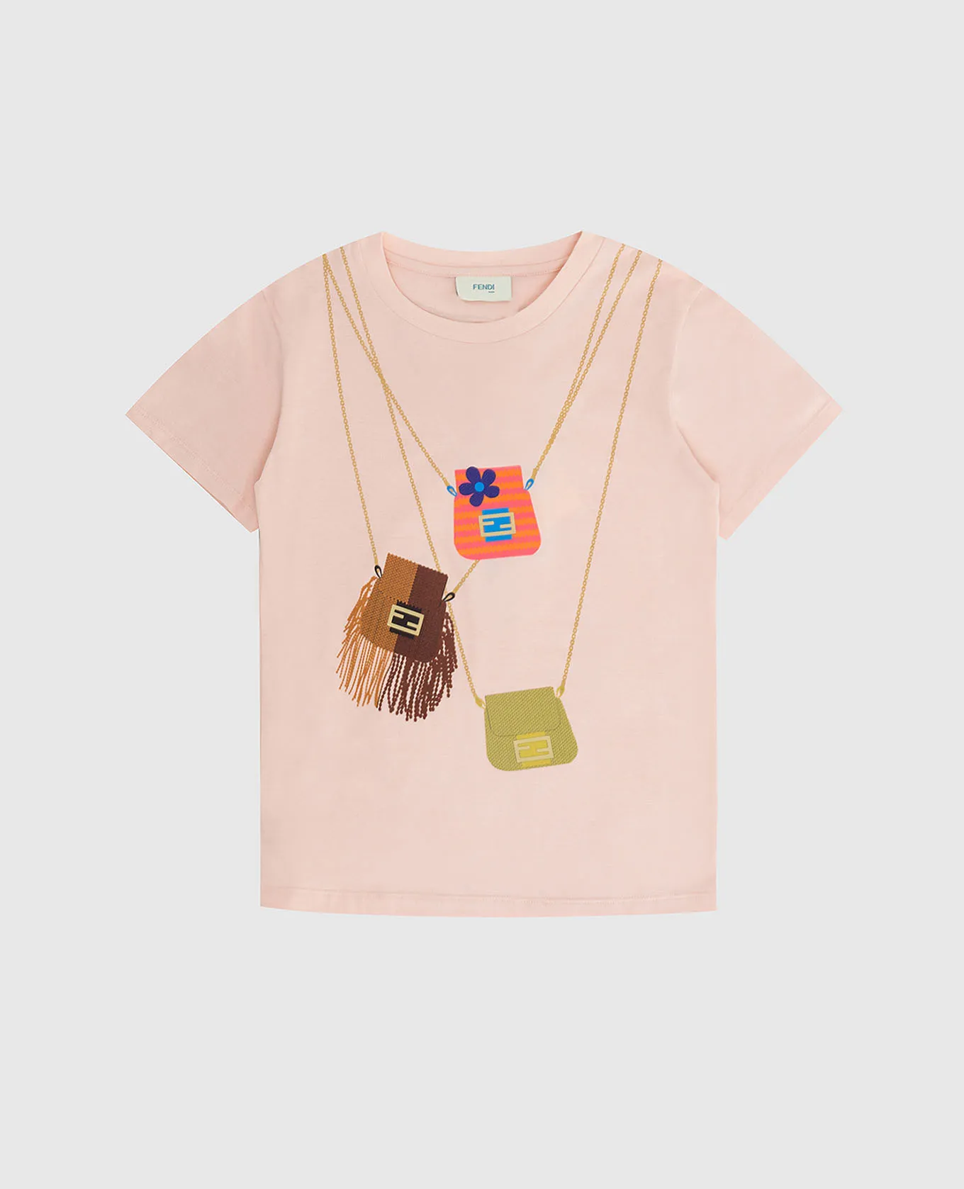 Fendi T-shirt per bambini con applicazioni JFI2207AJ812